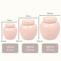 Urne funéraire pour chien personnalisée en céramique – Urne pour cendres avec nom, dates & illustration chien minimaliste