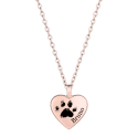 Collier urne funéraire pour cendres de chien cœur personnalisé – Bijou commémoratif avec nom & empreinte de patte gravés