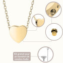 Collier urne funéraire pour cendres de chien cœur personnalisé avec chaîne – Bijou commémoratif avec nom & dates gravés