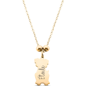 Collier pendentif chien commémoratif personnalisé – Nom gravé