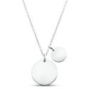 Collier commémoratif double rond patte de chien personnalisé – Empreinte de patte, nom & dates gravés