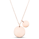 Collier commémoratif double rond patte de chien personnalisé – Empreinte de patte, nom & dates gravés