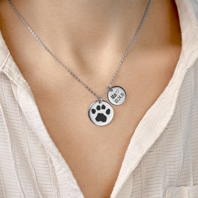 Collier Personnalisé Motif Patte Collier Personnalisé Motif Patte