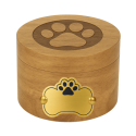 Urne funéraire pour chien en bois avec plaque en aluminium personnalisée – Urne pour animal avec nom & dates gravés
