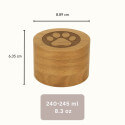 Urne funéraire pour chien en bois avec plaque en aluminium personnalisée – Urne pour animal avec nom & dates gravés