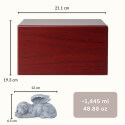 Urne funéraire pour chien en bois personnalisée​ avec statue chien ange – Urne pour cendres avec photo, nom, dates & message