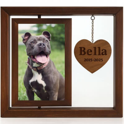 Personalised Wooden Dog Memorial Photo Frame –... Personalised Wooden Dog Memorial Photo Frame –...