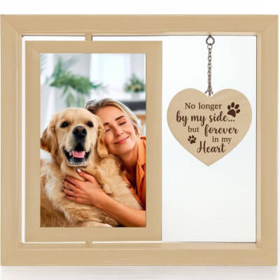 Wooden Dog Memorial Photo Frame – 360° Rotating... Wooden Dog Memorial Photo Frame – 360° Rotating...