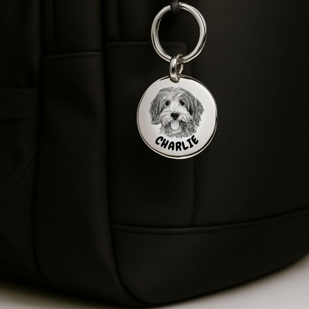 Porte-clés médaille Personnalisé avec Photo - Ajoutez la Photo et le nom de votre Chien ou de votre Chat Porte-clés médaille Personnalisé avec Photo - Ajoutez la Photo et le nom de votre Chien ou de votre Chat